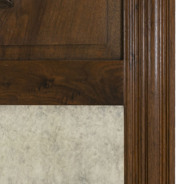 Trumeau Style Mirror with Antique Carved Panel - Image 4