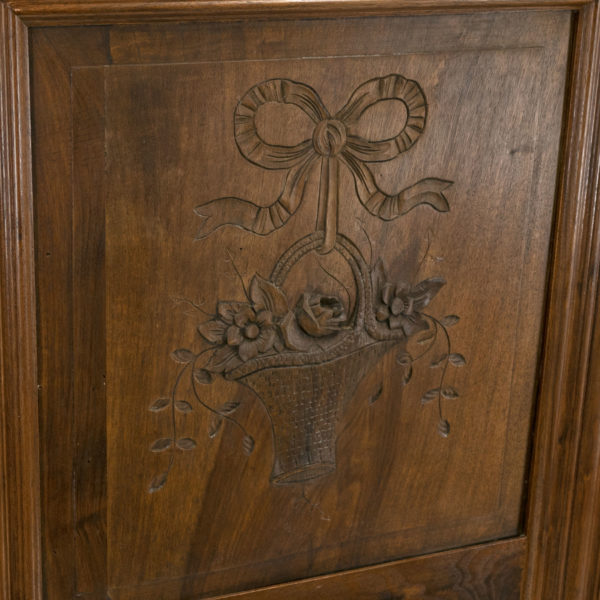 Trumeau Style Mirror with Antique Carved Panel - Image 5