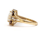 Opal, Garnet, and Diamond Accent Ring in 10 Karat Gold - Image 5