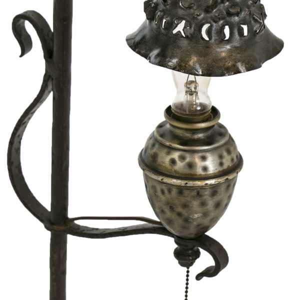 Pair of ARTS & CRAFTS Tin Shade Gothic Storybook Lamps - Image 3