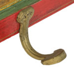 Painted Wood Wall Mount Coat Rack - Image 4