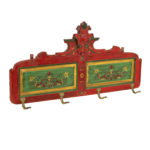 Painted Wood Wall Mount Coat Rack - Image 2