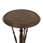 Antique Victorian Round Pedestal Game Table - Image 2