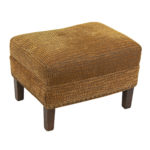 SAM MOORE Gold Crocodile Upholstered Chair and Ottoman - Image 3