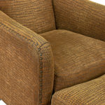 SAM MOORE Gold Crocodile Upholstered Chair and Ottoman - Image 7