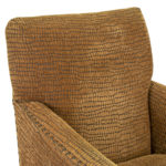 SAM MOORE Gold Crocodile Upholstered Chair and Ottoman - Image 6