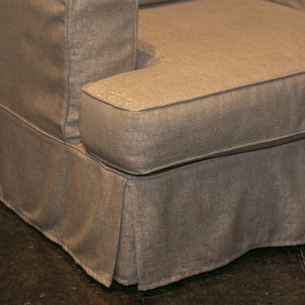 ARHAUS Camden Collection Swiveling Club Chair in Oatmeal Tweed - Image 5