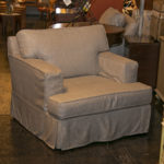 ARHAUS Camden Collection Swiveling Club Chair in Oatmeal Tweed - Image 6