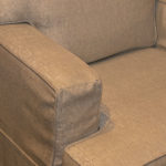 ARHAUS Camden Collection Swiveling Club Chair in Oatmeal Tweed - Image 4