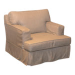 ARHAUS Camden Collection Swiveling Club Chair in Oatmeal Tweed - Image 2