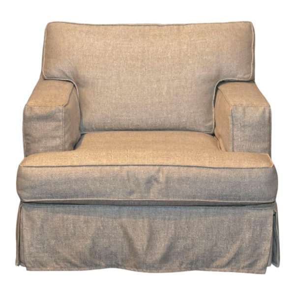 ARHAUS Camden Collection Swiveling Club Chair in Oatmeal Tweed - Image 1