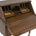 Antique Secretary Desk with Cane Seat Chair - Image 4