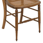 Antique Secretary Desk with Cane Seat Chair - Image 11