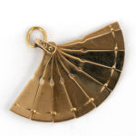 14 Karat Gold and Enamel Articulating Fan Pendant - Image 3