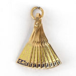 14 Karat Gold and Enamel Articulating Fan Pendant - Image 2