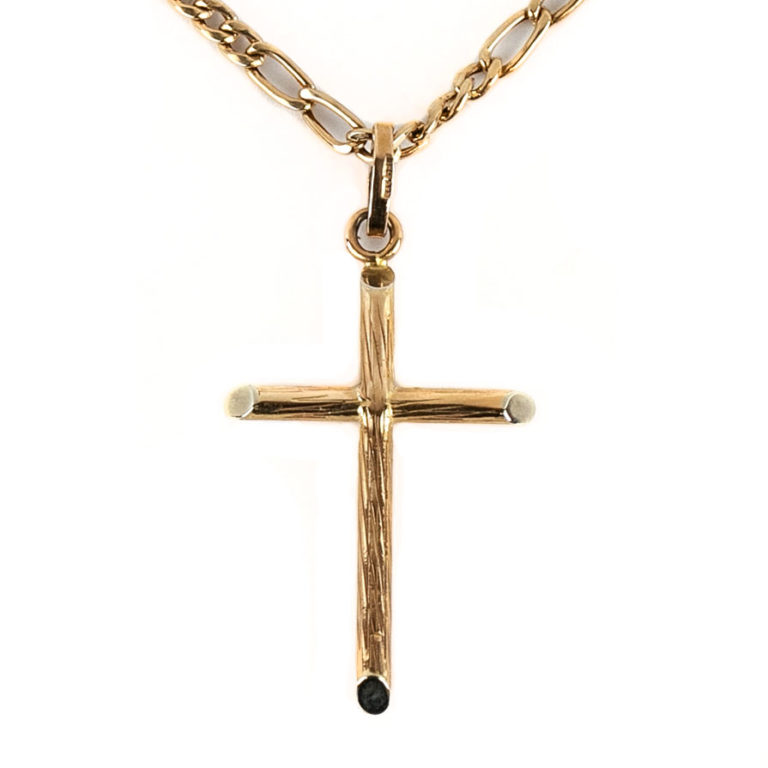 14 karat gold chain with cross pendant