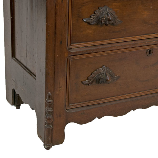 Antique Walnut 3 Drawer Chest - Image 7