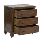 Antique Walnut 3 Drawer Chest - Image 4