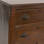 Antique Walnut 3 Drawer Chest - Image 6