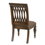 BERNHARDT Round Glass Top Dining Table on Fluted Base with 4 Ellipse Back Dining Chairs - Image 8