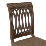 BERNHARDT Round Glass Top Dining Table on Fluted Base with 4 Ellipse Back Dining Chairs - Image 9