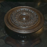 BERNHARDT Round Glass Top Dining Table on Fluted Base with 4 Ellipse Back Dining Chairs - Image 3