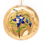 Pair of Victorian Enamel Drop Earrings in 14 Karat Gold - Image 2