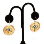 Pair of Victorian Enamel Drop Earrings in 14 Karat Gold - Image 3