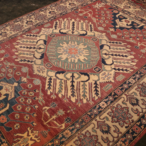 7’4”x9’8” Hand Knotted Flat Weave Wool Rug - Image 2
