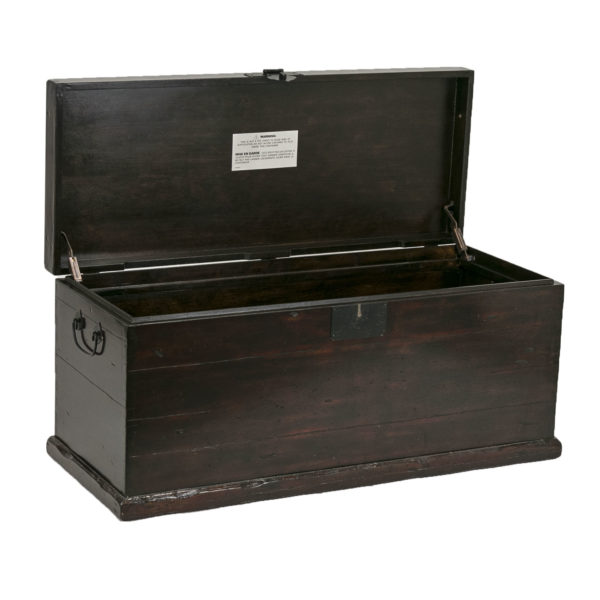 Plank Style Wood Chest with Iron Hardware - Image 2