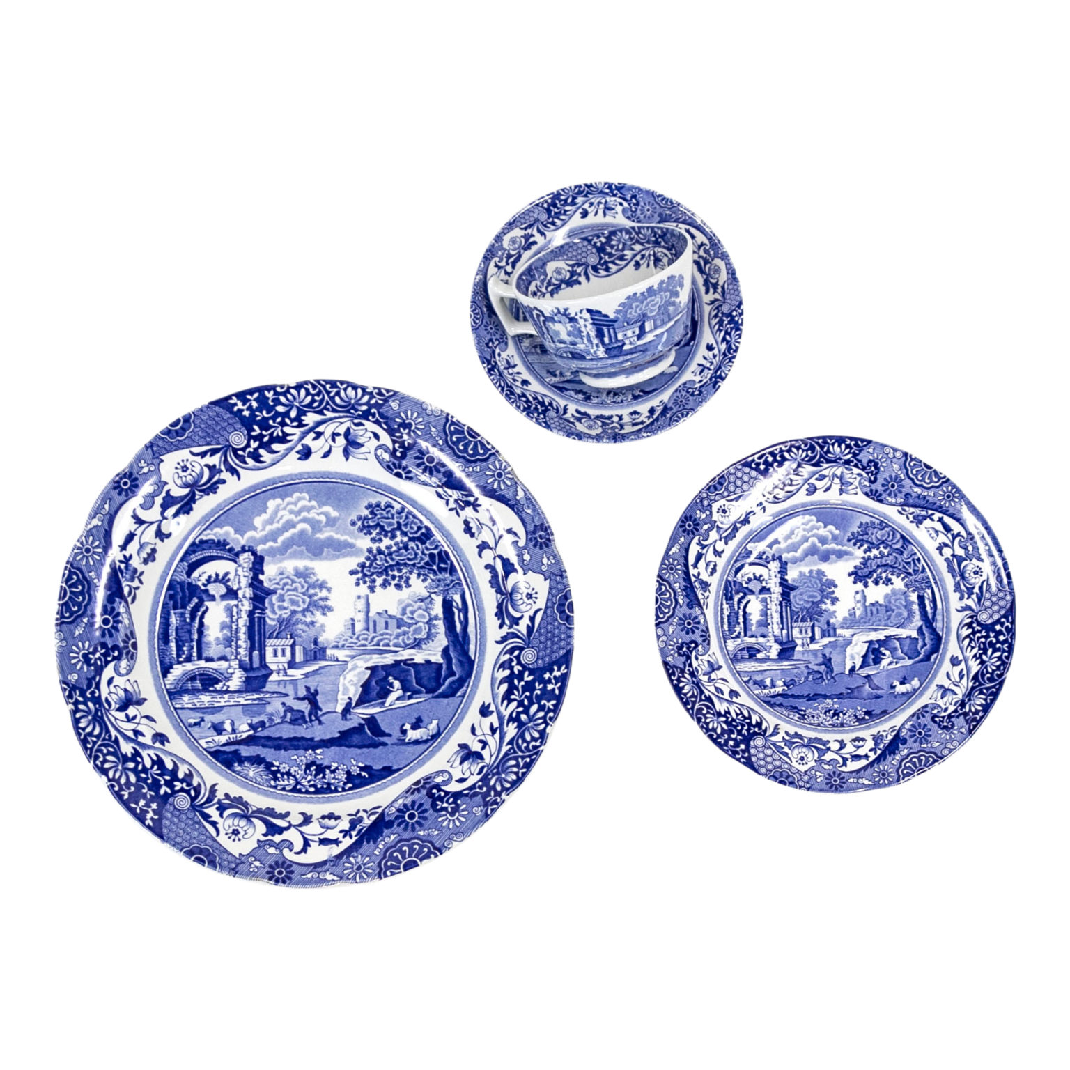 68 Piece SPODE Blue Italian Dinnerware | Grandview Mercantile