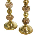 Pair of Vintage Brass and Onyx Altar Candlesticks - Image 4