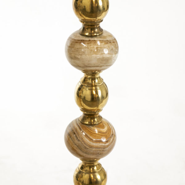 Pair of Vintage Brass and Onyx Altar Candlesticks - Image 3