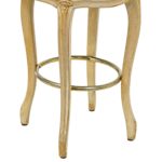 Set of 3 French Country Swivel Barstools with Lime Green Upholstery - Image 4