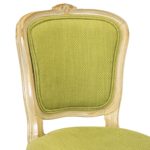 Set of 3 French Country Swivel Barstools with Lime Green Upholstery - Image 2