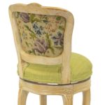 Set of 3 French Country Swivel Barstools with Lime Green Upholstery - Image 5