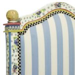 Mckenna Blue Stripe Chair - Manteo Furniture & Appliance