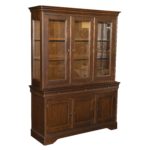 SHERMAG Heritage Collection Maple China Cabinet in Bourbon Finish