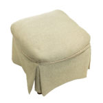 MARGE CARSON Skirted Ottoman in Neutral Upholstery - Image 2