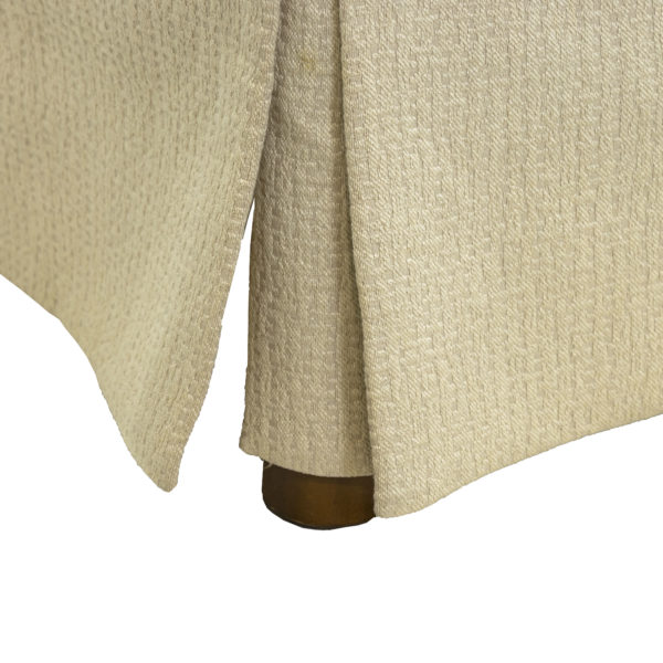MARGE CARSON Skirted Ottoman in Neutral Upholstery - Image 4