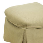 MARGE CARSON Skirted Ottoman in Neutral Upholstery - Image 3