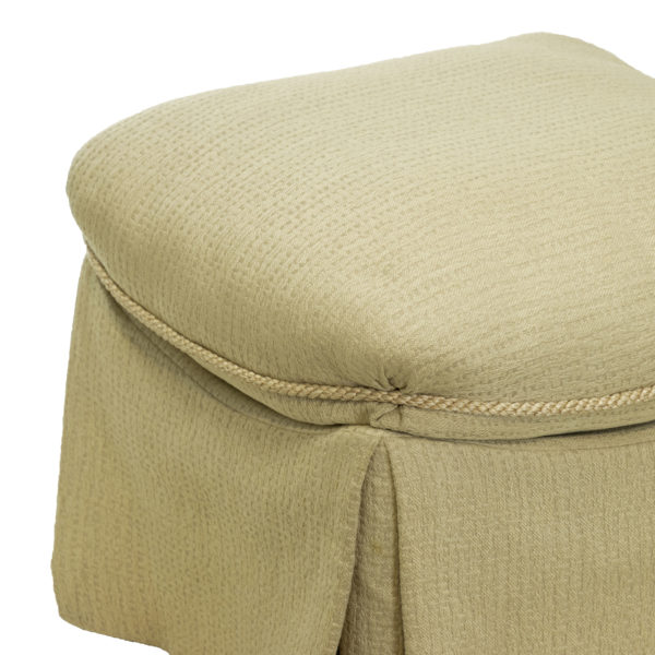 MARGE CARSON Skirted Ottoman in Neutral Upholstery - Image 3