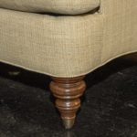 ETHAN ALLEN Arched Back Sofa in Gold Linen Weave - Image 6