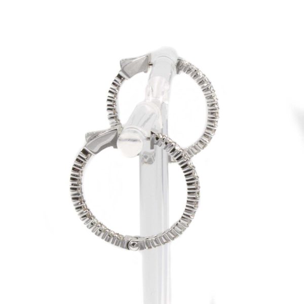 Pair of 1.50 Carat Total Weight Diamond Hoop Earrings in 14 Karat Gold - Image 3