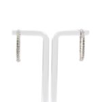 Pair of 1.50 Carat Total Weight Diamond Hoop Earrings in 14 Karat Gold - Image 2