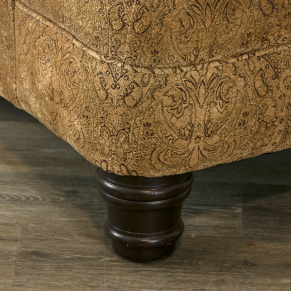 BERHARDT Oversized Chair and Ottoman in Gold Paisley - Image 8