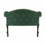 Camelback Settee in Green Floral Damask Upholstery - Image 3