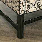 1980s Wing Chair Reupholstered in Black and White Patterned Fabric - Image 7