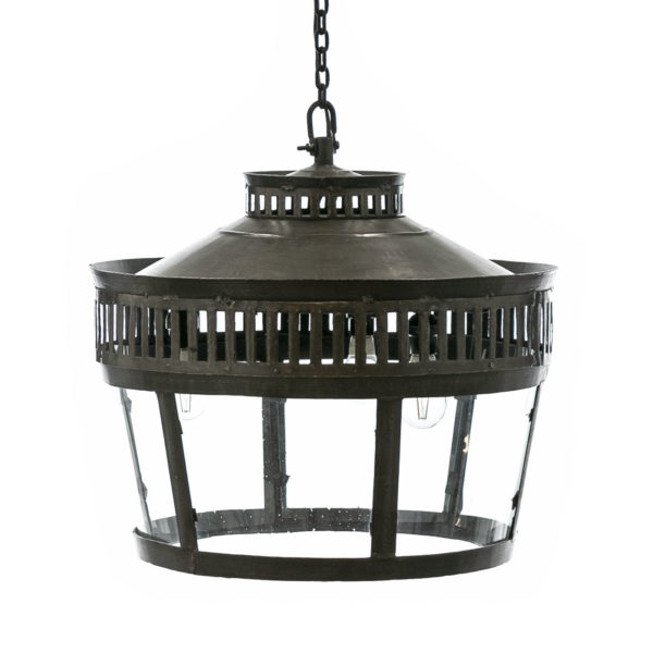 Steel and Glass Pendant Light - Image 1