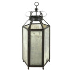 Large Iron and Mirrored Glass Lantern